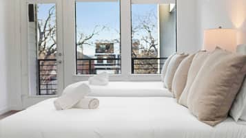 6 habitaciones, tabla de planchar con plancha, wifi y ropa de cama