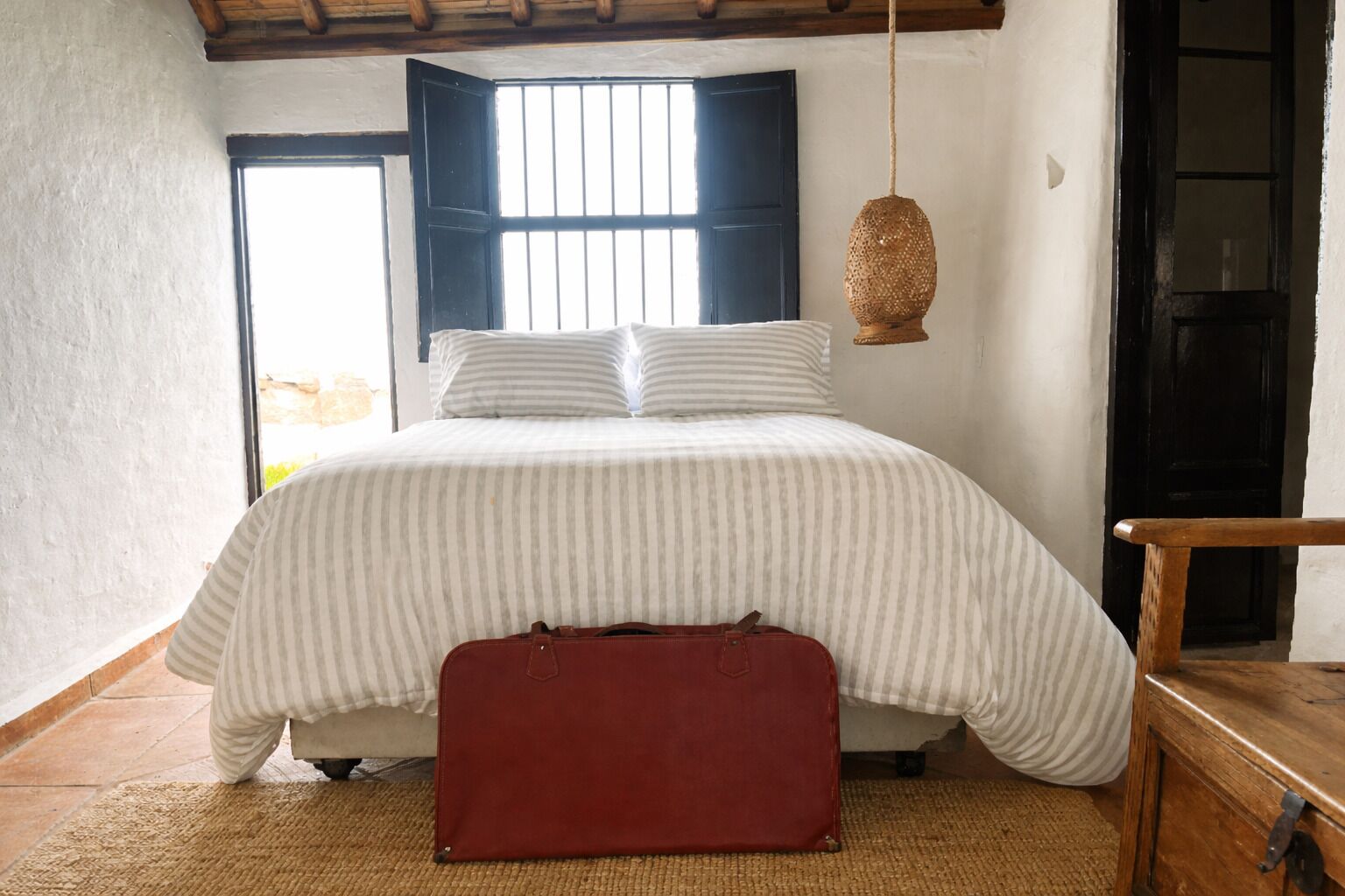 Quarto casal conforto, varanda, vista para o pátio | Cortinas blackout, Wi-Fi de cortesia