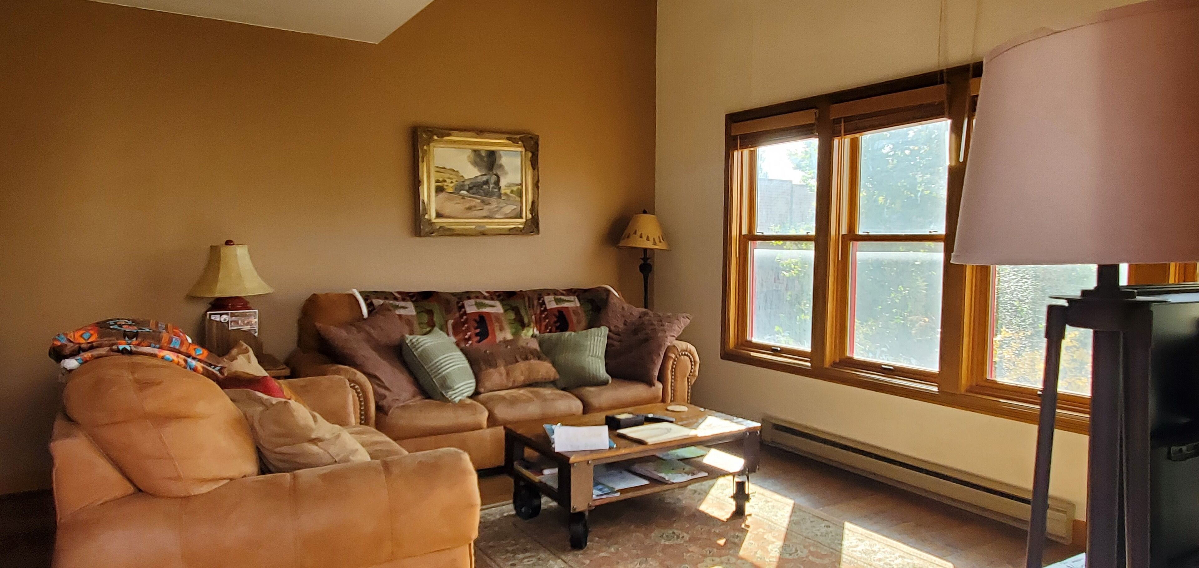 Televisión y chimenea 