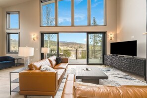 Smart TV, fireplace - Stunning Whitefish Retreat w/ Ski Views, Multiple Decks, Open Living & Near Glacier Adventures (Whitefish)