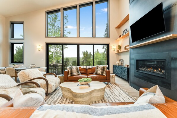 Smart TV, fireplace - Stunning Whitefish Retreat w/ Ski Views, Multiple Decks, Open Living & Near Glacier Adventures (Whitefish)