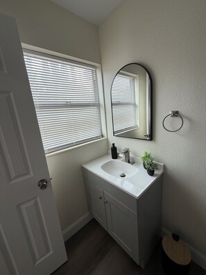 Shower, hair dryer, towels, soap - Loft living 1 (Tampa)
