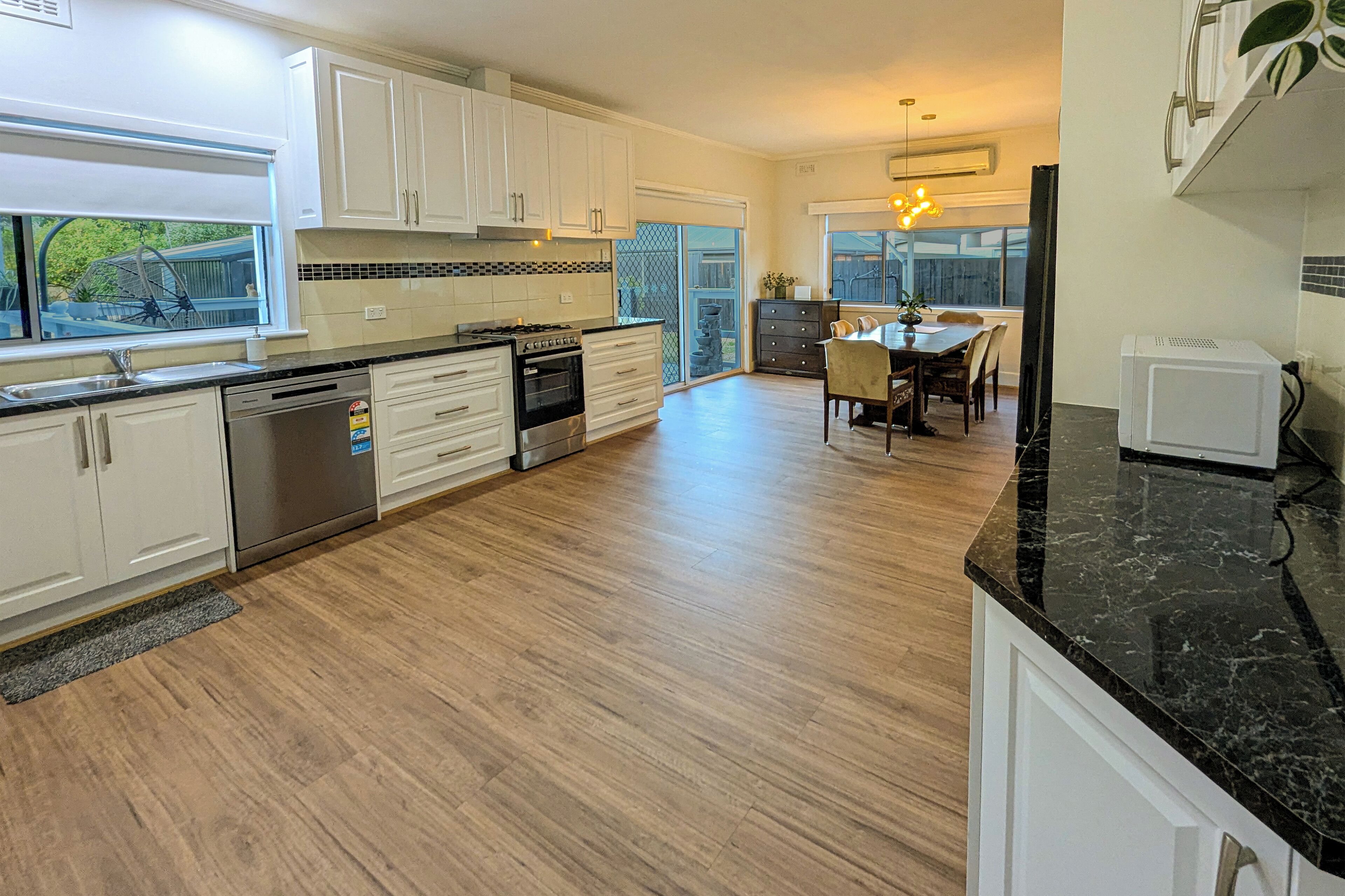 Microwave, oven, stovetop, dishwasher