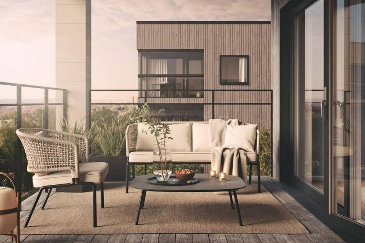 Leilighet, 1 soverom, tilgjengelighetstilpasset, balkong | Balkong