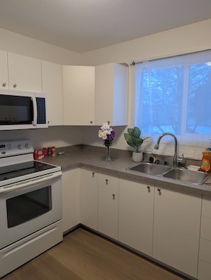 Kjøleskap, mikrobølgeovn, ovn og vannkoker