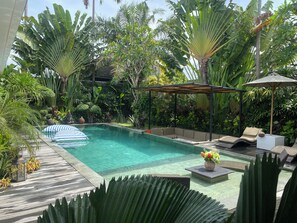 Outdoor pool - Marvelous 3-bedroom villa with AC in vibrant Seminyak (seminyak)