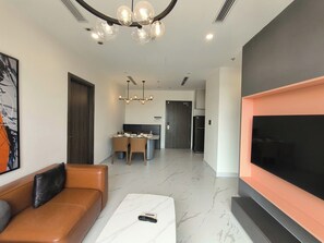 Family Apartment | Living area | Smart TV - Saigon Stay at Vinhomes Grand Park (Ho Chi Minh City)