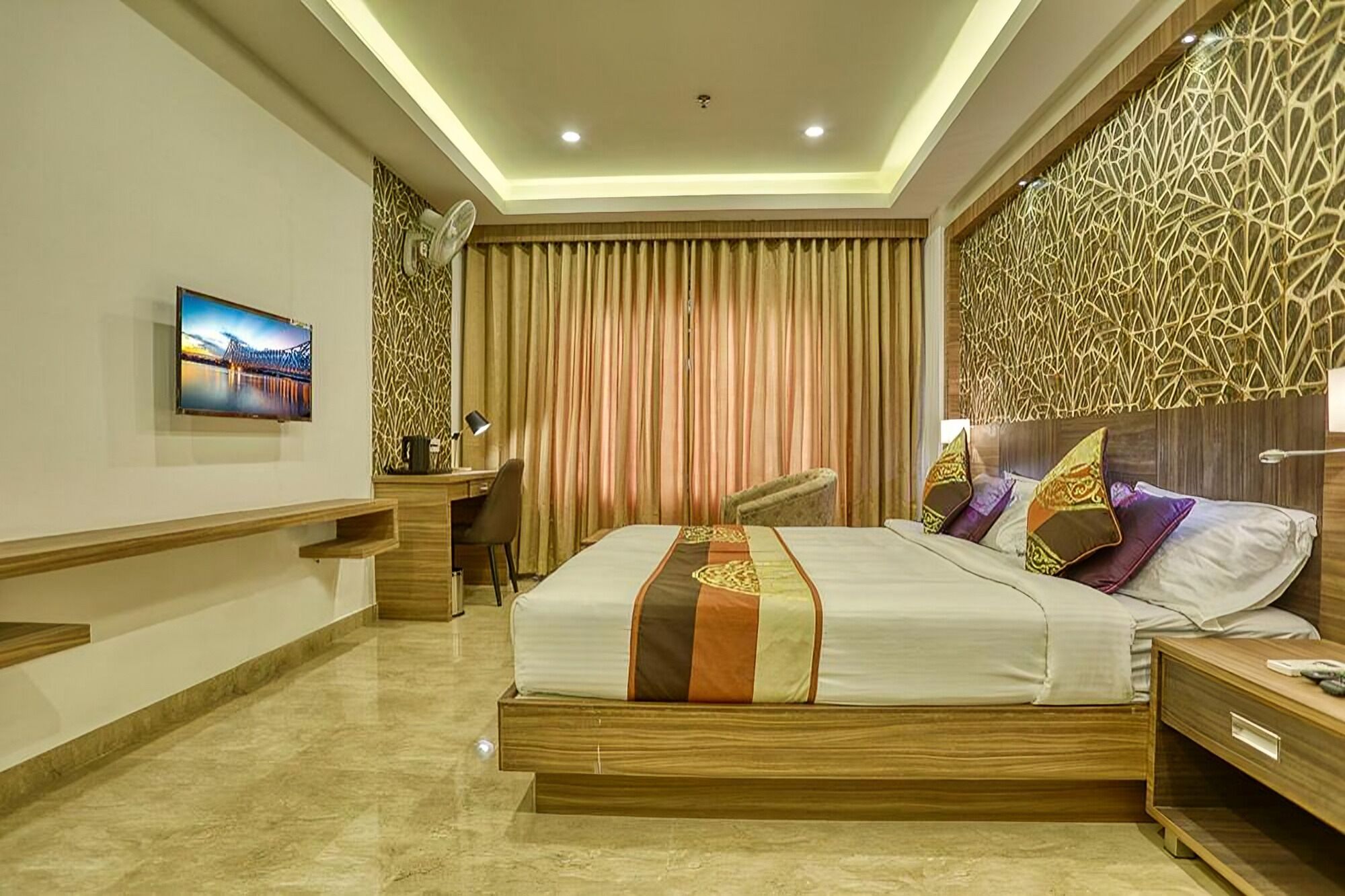 Luxury Suite, City View | In-room safe, desk, laptop workspace, iron/ironing board