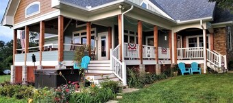 Architect's home on 16 acres with gorgeous views of valley below