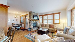 TV, fireplace - Okanagan - Tree Tops 12 - Townhouse (Beaverdell)