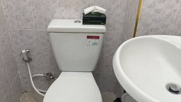 Ducha, toallas, jabón, shampoo