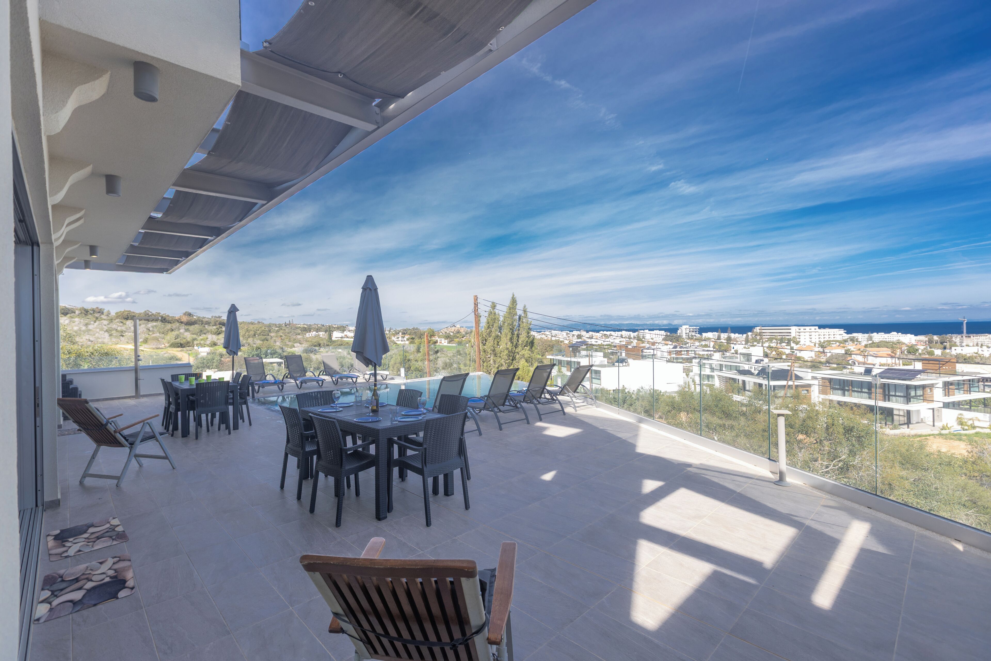 Villa, 4 slaapkamers, privézwembad, uitzicht op stad | Terras