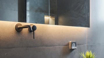 Family Suite, Balcony | Bathroom | Shower, rainfall showerhead, eco-friendly toiletries, hair dryer