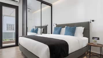 Egyptian cotton sheets, premium bedding, memory-foam beds, in-room safe