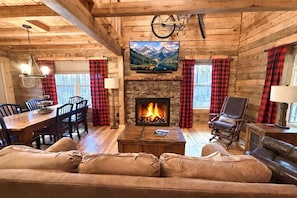Fernseher, Kamin