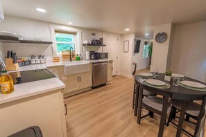 Fridge, microwave, oven, stovetop - Roanoke Roost | Secluded | 2BR | Fire pit | Cozy (Roanoke)