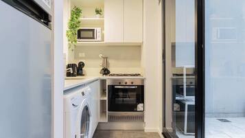 Microwave, oven, coffee/tea maker, toaster