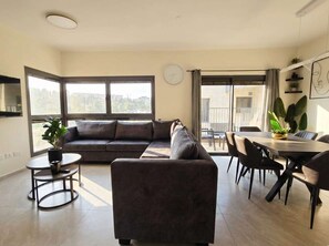 TV, offices - Sacher Park #New 1BR w/ Balcony | By SweetyGuest (Jerusalem)