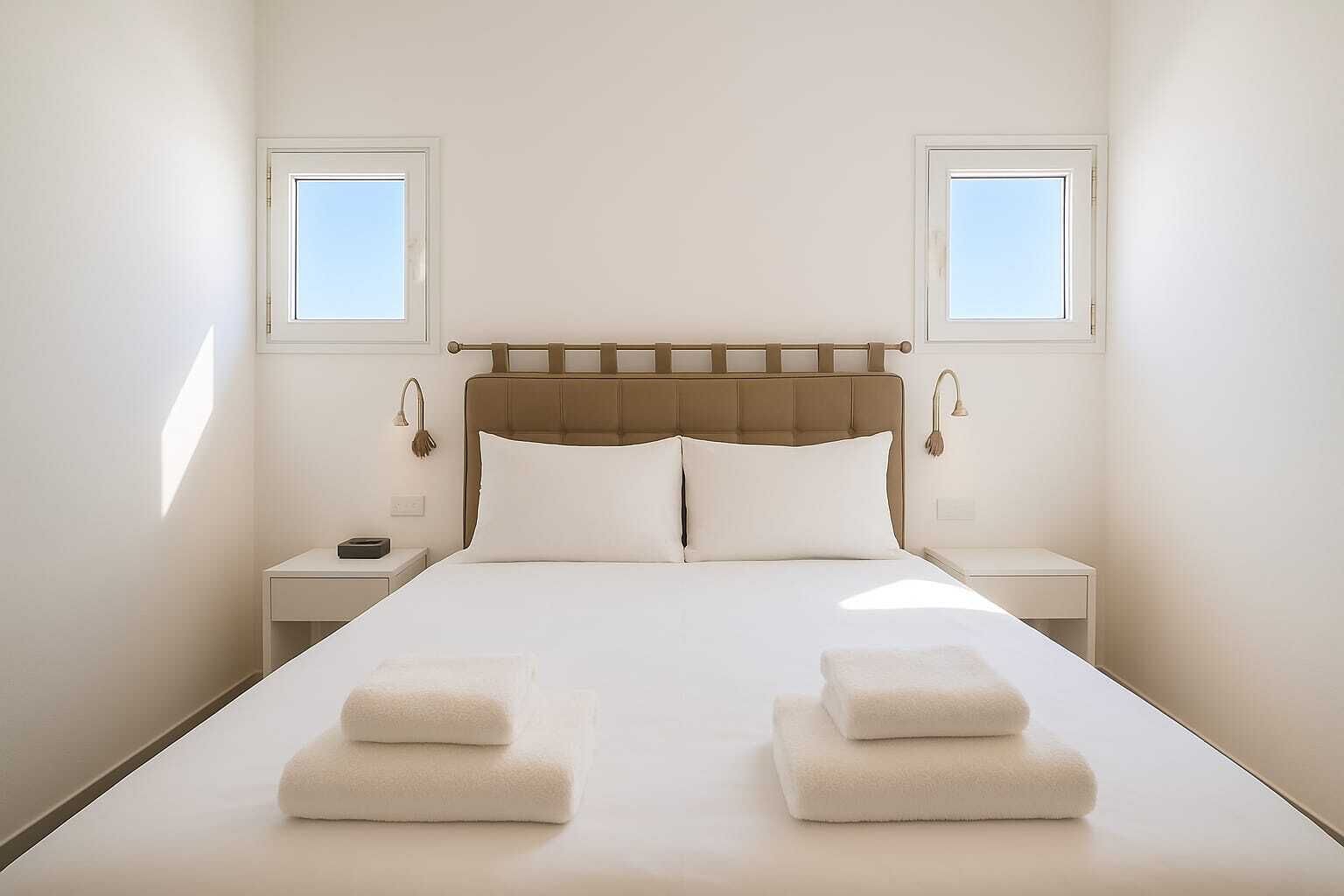 Tabla de planchar con plancha, cuna de viaje, wifi y ropa de cama 