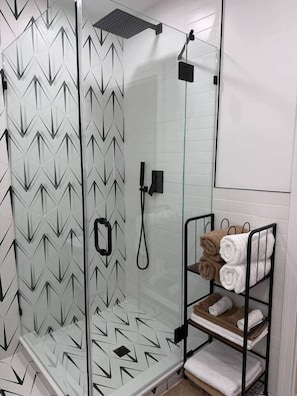 Hair dryer, towels