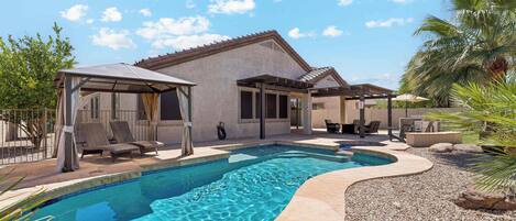Outdoor pool, a heated pool