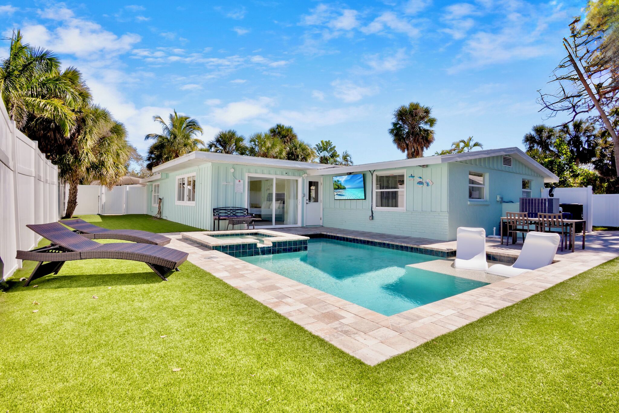 A heated pool