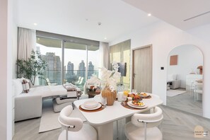 2 bedrooms, iron/ironing board, WiFi, bed sheets - Luxueux vue Mer, Burj Khalifa et Burj al ara (Dubai)