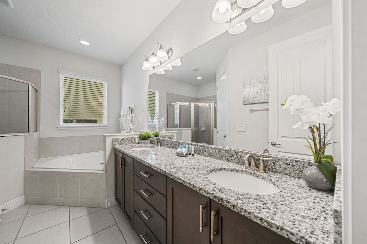 Ensuite Bathroom Featuring a Garden Tub