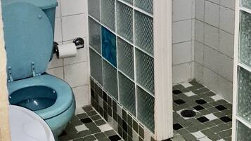 Sèche-cheveux, serviettes fournies, savon, shampoing