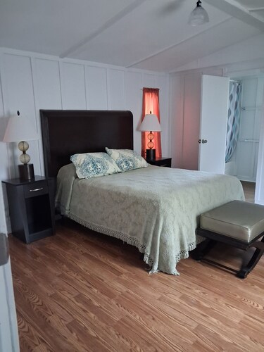 Cozy 2-bedroom mobile home in soothing Oglethorpe with AC coin laundry. No pets