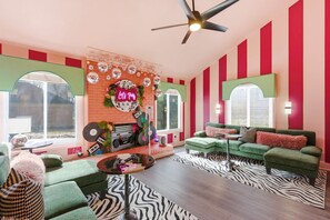 Smart TV, video games, table football, offices