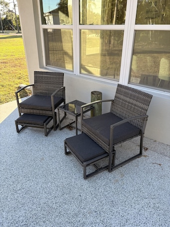 Terrace/patio. "Cozy 2-bed, 1-bath retreat in peaceful Charlotte Park, Punta Gorda!