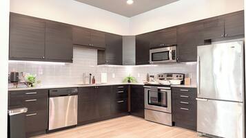 Microwave, oven, stovetop, dishwasher