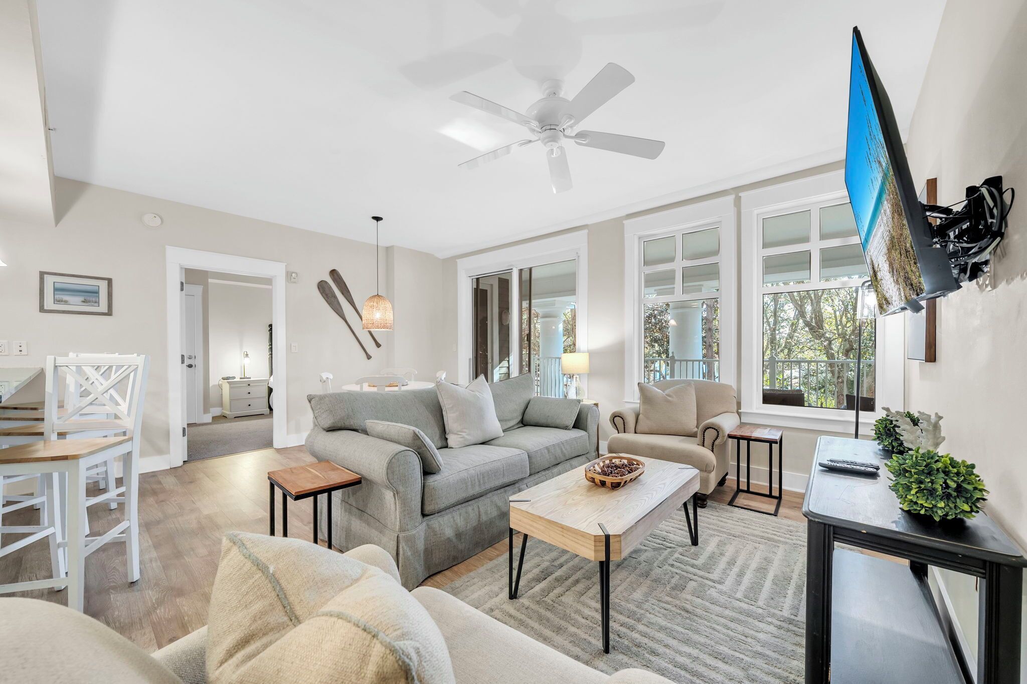 Living room with sofa sleeper