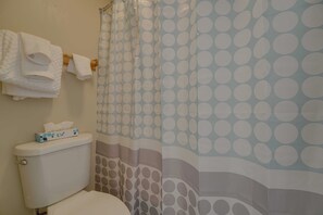 Hair dryer, towels, soap, toilet paper - Ski in-Ski out condo w/pool hot tub & sauna! Sleeps 5! (Newry)