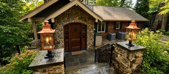 Luxurious lake front modern cabin Water Toys Pet Friendly Dock Peddle Boat