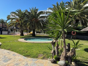 Pool - Fully equipped apartment with beautiful sea, pool and garden view (Las Lagunas de Mijas)