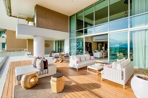 Terrace/patio - Luxury 5* Oceanfront 3BR Grand Luxxe Suite | Balcony, Pools/Beach, Golf & Dining (Bahia de Banderas)