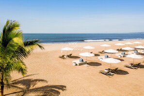 On the beach, sun-loungers, beach towels - Luxury 5* Oceanfront 3BR Grand Luxxe Suite – Balcony, Pools/Beach, Golf & Dining (Bahia de Banderas)