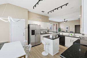 House, Patio | Private kitchen