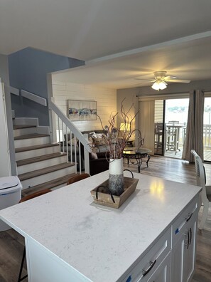 Interior - Slip into Sunset: On the water, boat SLIP, SUNSET views, steps from beach, pool! (Carolina Beach)