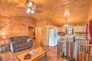 TV, fireplace - Mel's Cabin - Reset and relax! (Blue Ridge)