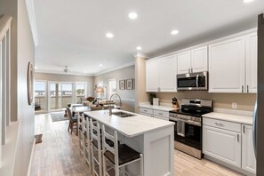 Fridge, microwave, oven, stovetop - Beautiful River Views, Short Walk to Center St and the Beach (Folly Beach)