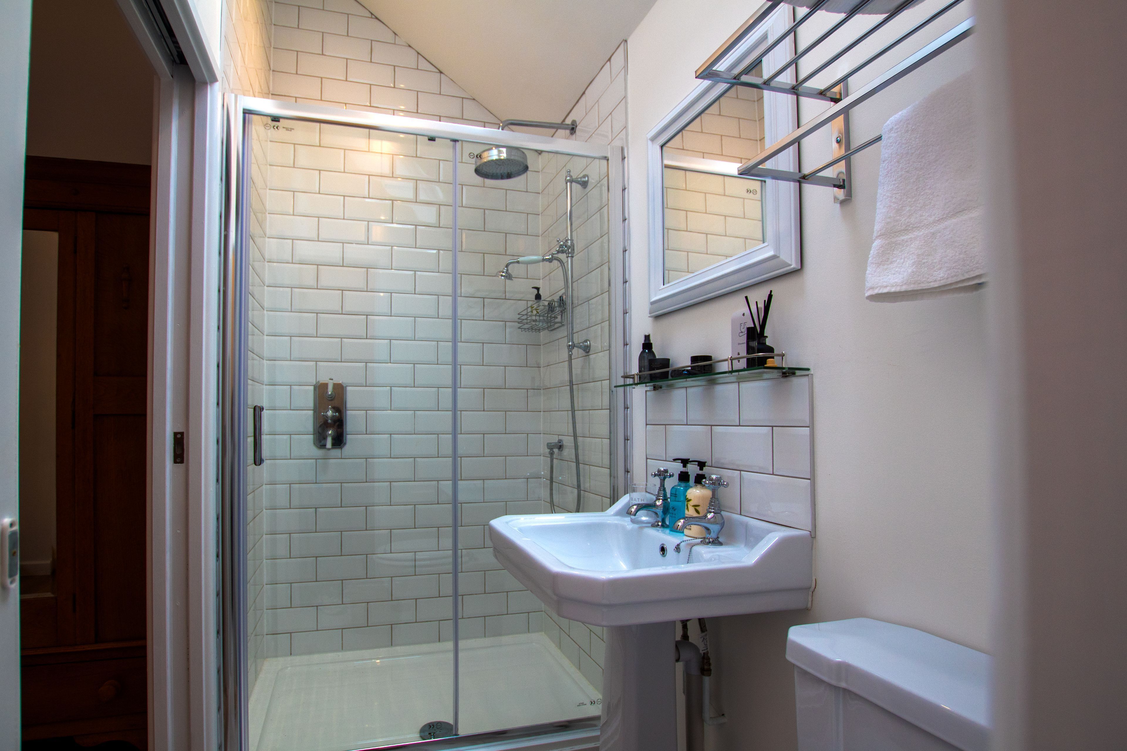 Shower, hair dryer