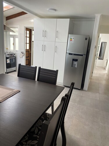 Spacious and comfortable house, excellent heating.