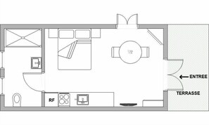 Floor plan - Studio L'ANNEXE with shared pool (FLAYOSC)