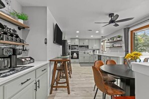 Microwave, oven, stovetop, dishwasher