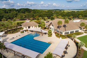 Pool - Waterfront Lagoon View with large deck, Close to Beach - 12 Dunecrest (Seabrook Island)