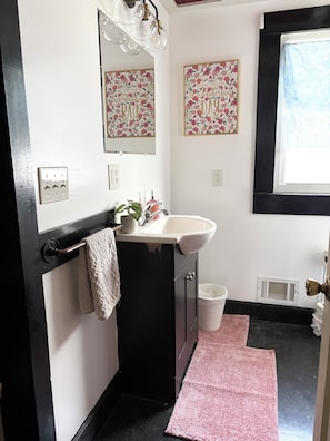 Hair dryer, towels, soap, shampoo - Charming mini suite with enclosed porch for early morning coffee and relaxation (Indianapolis)