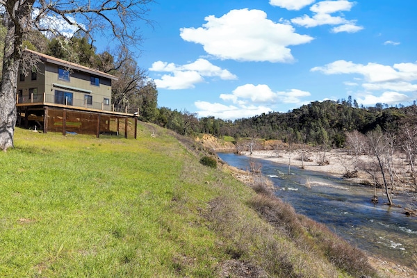 The Duck Cabin overlooking your private stretch of the Nacimiento River